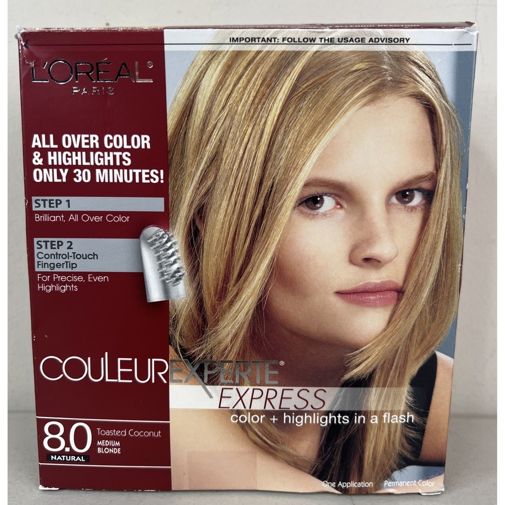 NEW L'Oréal Couleur Experte Express Hair Color Highlights Medium Blonde 8.0 OPEN
